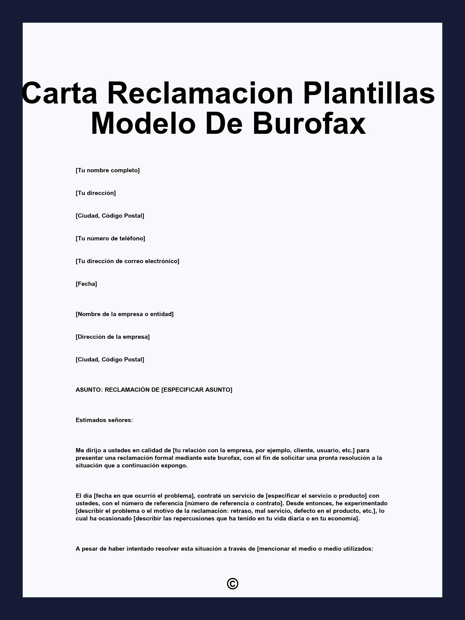 Carta Reclamacion Plantillas Modelo De Burofax