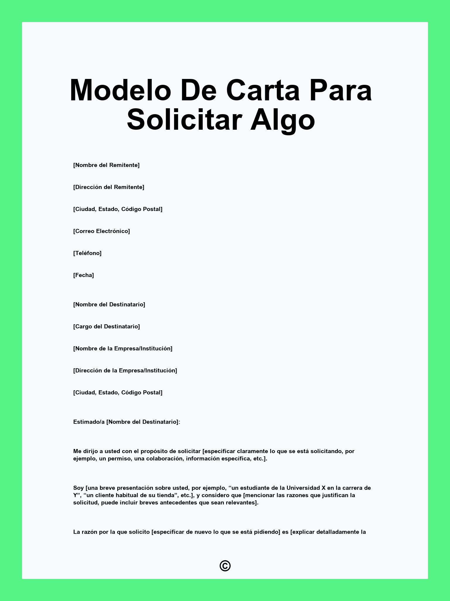 Modelo De Carta Para Solicitar Algo